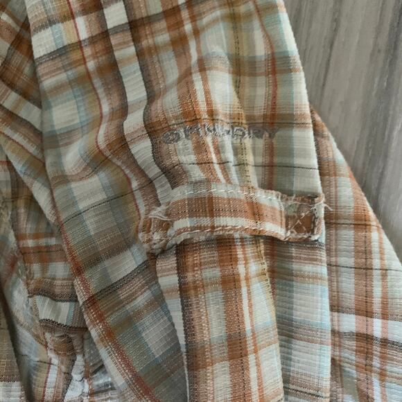 Columbia Sports Titanium Omni Dry Men's Button Down Shirt XXL Plaid Vent Cream - Picture 11 of 11